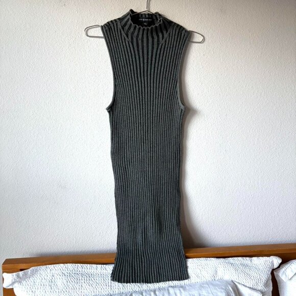 Rock & Republic gray ribbed sweater dress with slits Women's Large - Picture 1 of 5